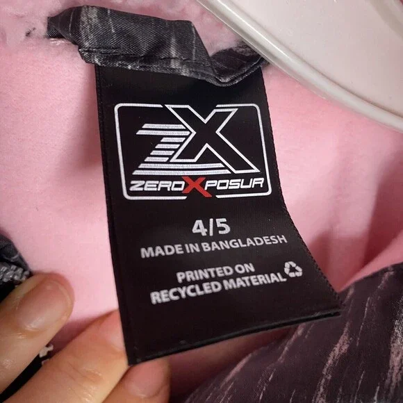 Zero Xposure Youth Girls SZ XS Winter Snowboard Coat Faux Fur Trim Pink Lined - Picture 3 of 10